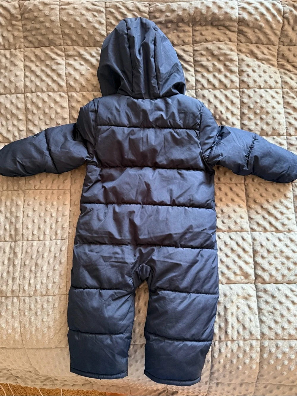 Old Navy Brown Fleece Baby Snowsuit Label